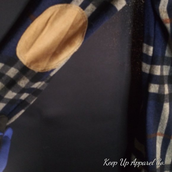 Plaid Elbow Patch Sweater Cardigan - Picture 9 of 10